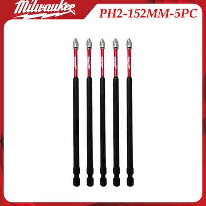Milwaukee Heavy-Duty Impact Drill Bit Kit 1/4" Hex Magnetic Screwdriver Bits Organized in Portable Storage Case
