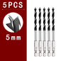 3/5/7PCS 3/4/5/6/7/8/10mm 1/4 Hexagonal Handle Three Pointed Woodworking Drill Bit Set Woodworking Hole Reaming Power Tool