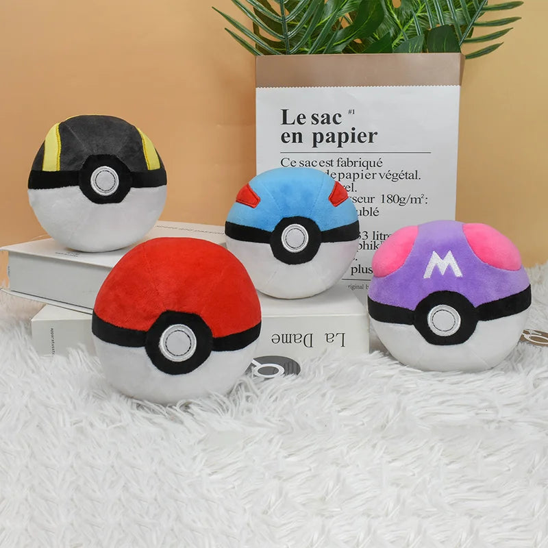 Master Ball Great Ball Ultra Ball Poké Ball juguetes de peluche animales de peluche suaves mochila de dibujos animados colgante decoración juguete cumpleaños