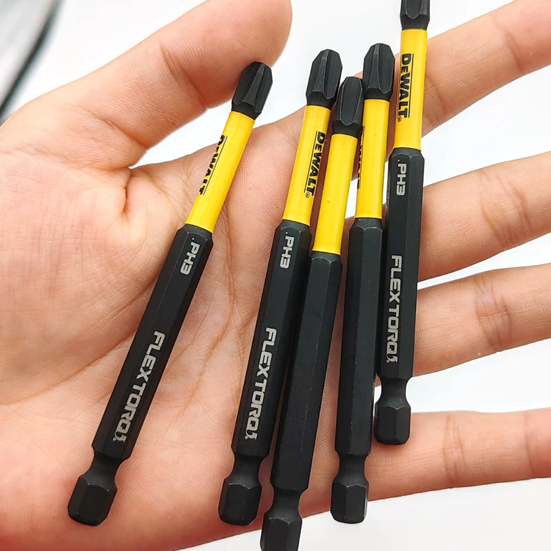 DEWALT Original PH2/PH3/SL8 Bits DWASLVMF2 DWA2PH2SL Hexagonal Sleeve Magnetic Ring Medium Small Box Set Tool Attachments