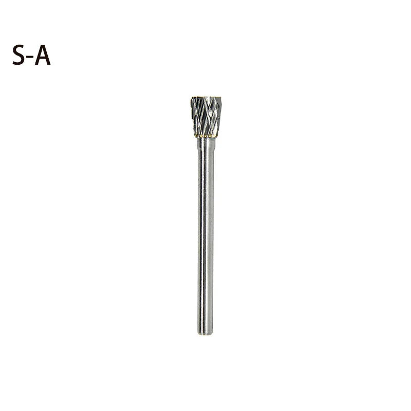 High-speed Steel Rotary Burr Carving Burr Bits Double Diamond Cut Dremel Tools for Wood Stone Carving Steel Metal Working