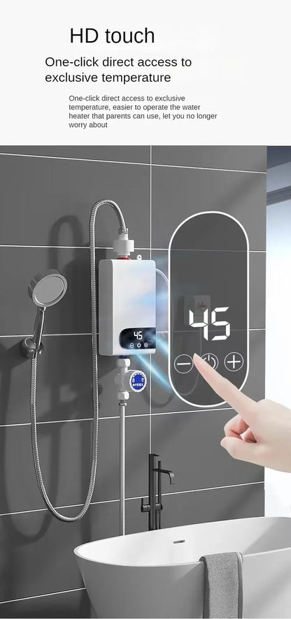 Instant Water Heater 220V5500W Portable Electric Heaters for Bathroom Hot Water Shower and Home Kitchen Heating
