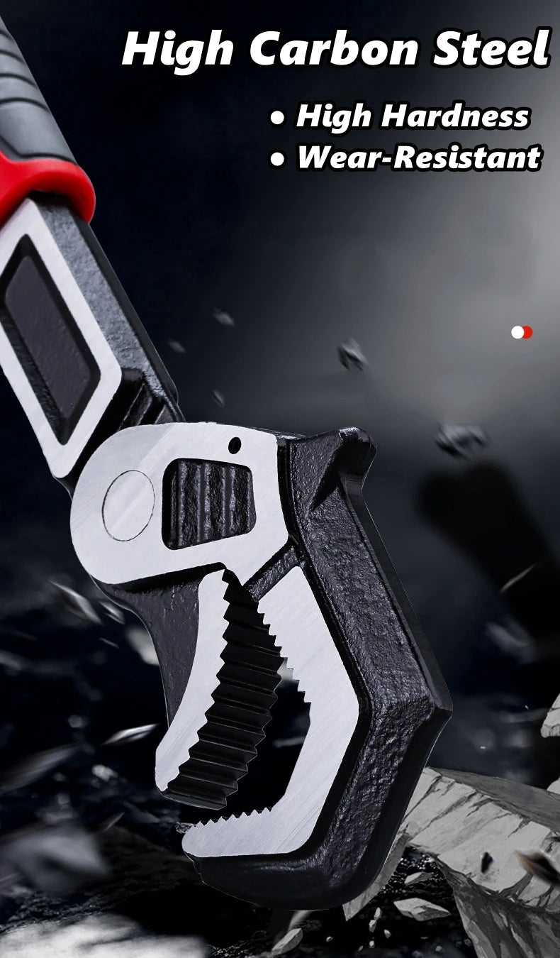 8/10inch Universal Multifunctional Self-Locking Wrench Fast Adjustable Wrench Car Repair Wrench Plumber Multi Hand Tool