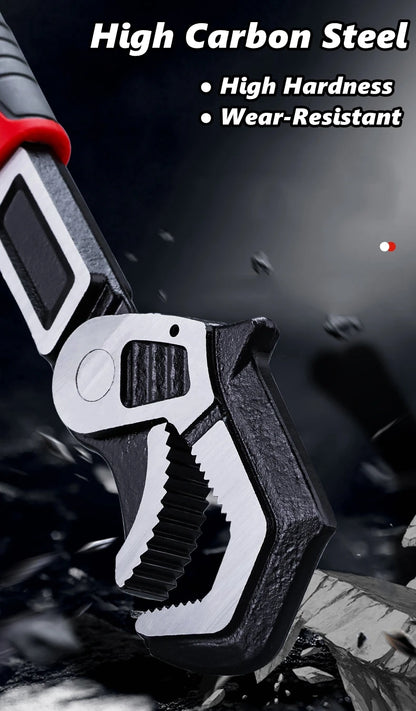 8/10inch Universal Multifunctional Self-Locking Wrench Fast Adjustable Wrench Car Repair Wrench Plumber Multi Hand Tool