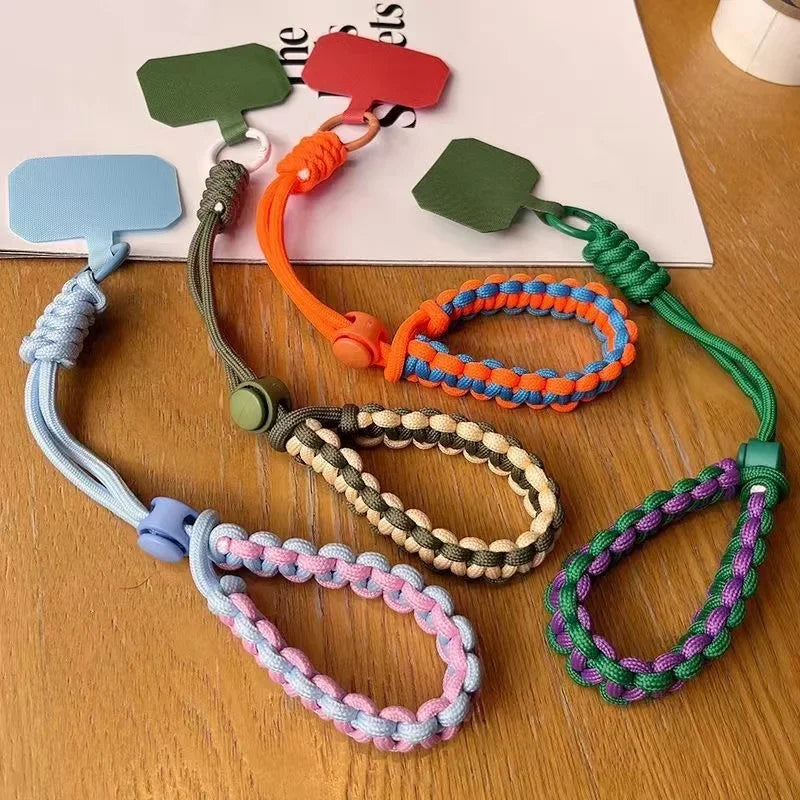 Handwoven Adjustable Mobile Phone Universal Lanyard Wrist Strap Outdoor Sports Convenient Safety Anti-Drop Rope