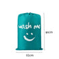 Smile Nylon Laundry Bag Travel Storage Pouch Machine Washable Dirty Clothes Storage Wash Drawstring Bag Large Capacity