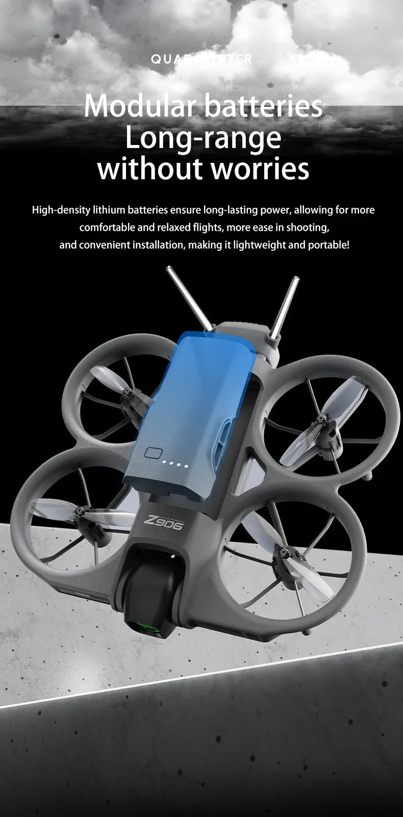 Dron Lenovo Z906 con Cámara Aérea 8K HD, Inteligente, con Sistema Anticolisión, Control Remoto con Pantalla Grande, Plegable, Motor sin Escobillas, GPS