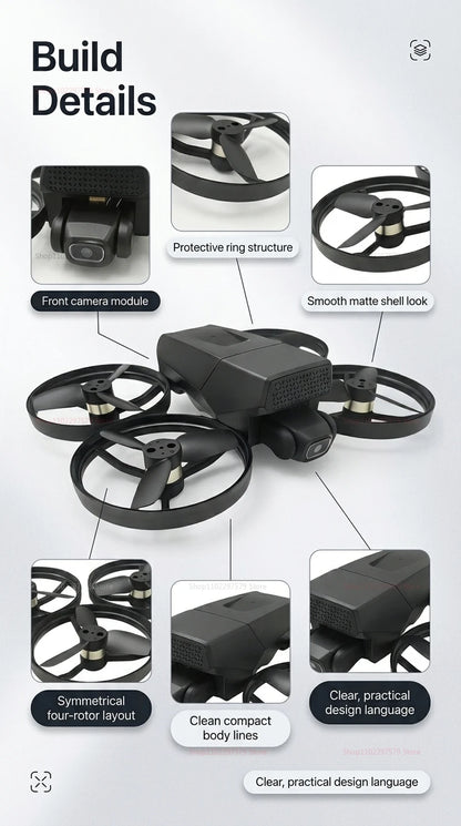 Dron M8 GPS FPV con Cámara 8K, Quadcopter Plegable con Motor sin Escobillas, Evitación de Obstáculos de 360 Grados, WiFi FPV, Retorno Automático RC para Adultos