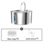 ZYFeeder 2.2L Automatic Stainless Steel Pet Water Fountain, Cat/Dog Drinking Bowl, Silent Water Dispenser with Window