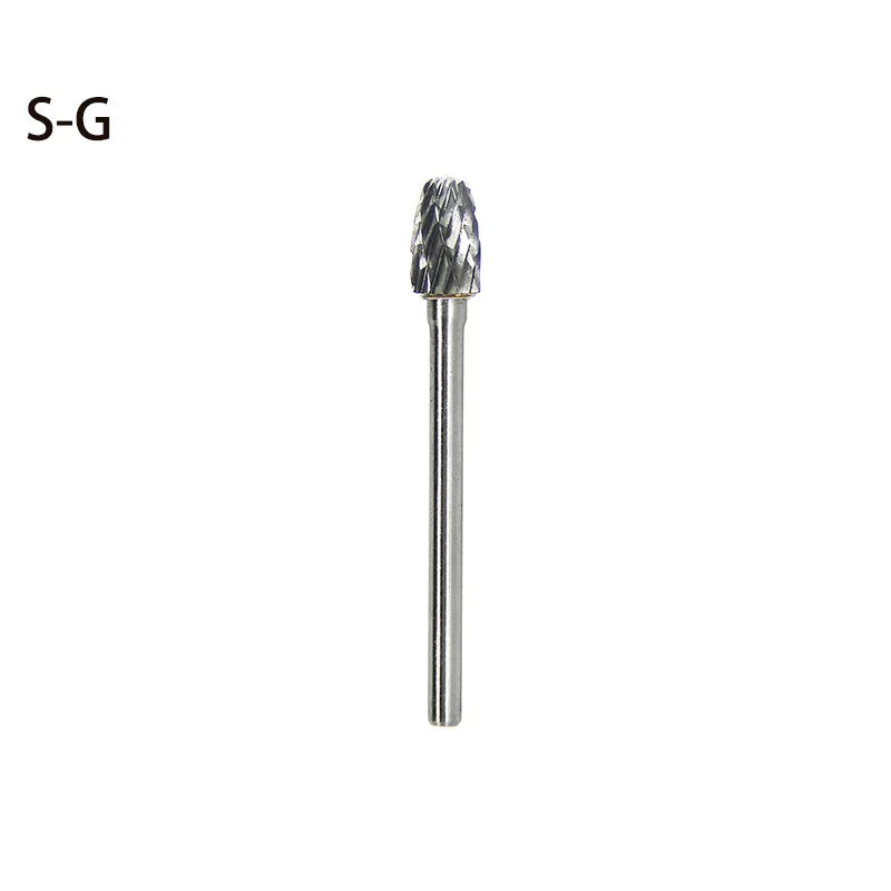High-speed Steel Rotary Burr Carving Burr Bits Double Diamond Cut Dremel Tools for Wood Stone Carving Steel Metal Working