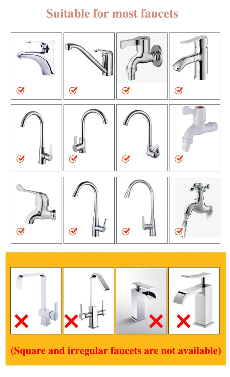 Universal 360° Rotating Faucet Aerator Swivel Water Saving Nozzle Kitchen Sink Faucet Attachment Accessories