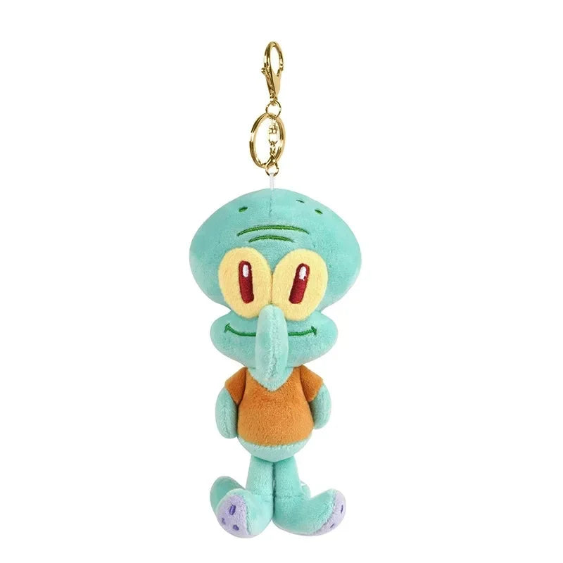 Llavero de Peluche de Bob Esponja y Patricio Estrella de Dibujos Animados Kawaii, Colgante Creativo para Mochila de Gary, Regalos de Squidward Tentacles y Amigos