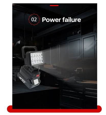 Luz de trabajo LED de 3 pulgadas para batería Makita de 18V/21V BL1830, foco para exteriores, lámpara de emergencia, accesorios para herramientas eléctricas