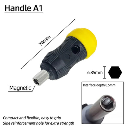 Torx Screwdriver Bit Set Tamper Proof Security Drill Bits 25mm Long Magnetic Flat Head 1/4” Hex Screw Driver Hand Tools T5-T40