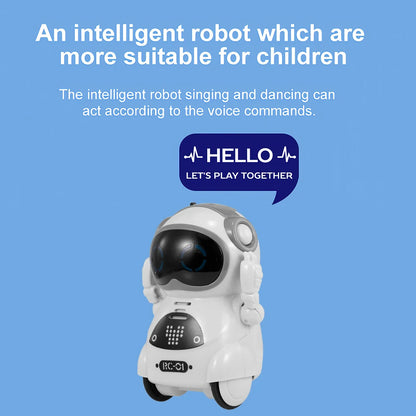 Robot Infantil Interactivo con Voz, Reconocimiento de Voz, Grabación, Canto, Baile y Cuentos, Mini Robot Inteligente de Juguete