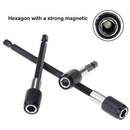 Varilla de Extensión Hexagonal de Liberación Rápida y Autobloqueo de 60-150 mm, Adaptador para Taladro Eléctrico y Destornillador, Accesorio para Herramientas Eléctricas