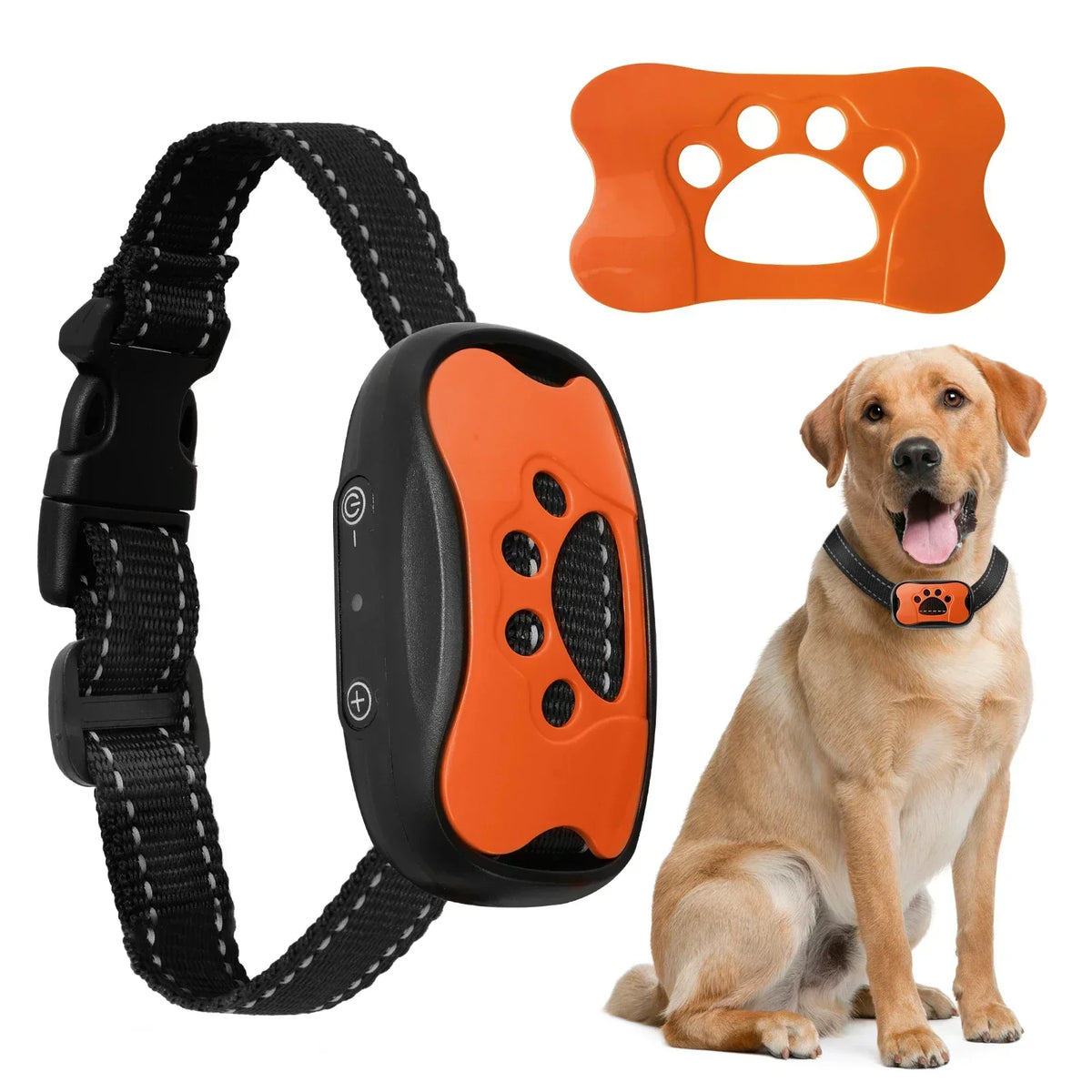 Pet Dog Anti-Barking Device USB Rechargeable Dog Training Collar Ultrasonic Stop Barking Vibration Anti-Bark Collar