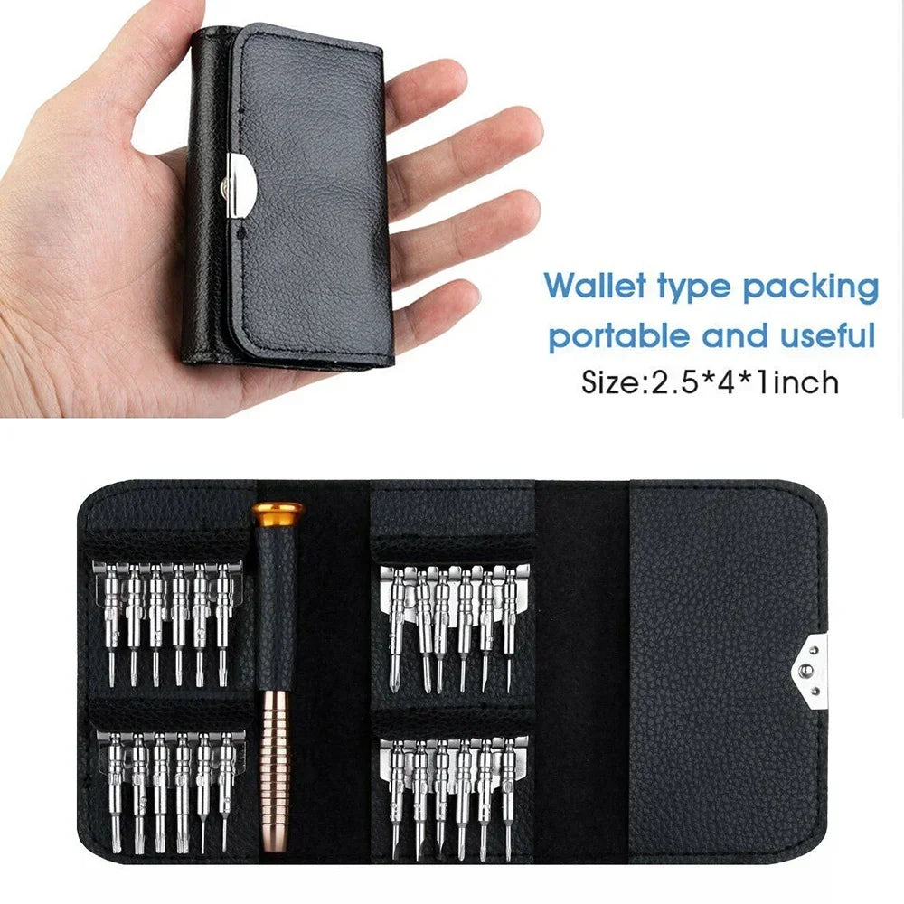 152/25-in-1 Multi-function Precision Screwdriver Tool Set for Disassembly and Repair of Glasses, Watches, Computers, and Mobile Phones