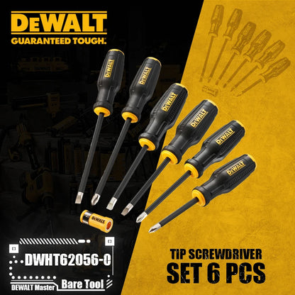 DEWALT DWHT62056-0 Tip Screwdriver Set 6 PCS Hand Tools Accessories