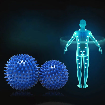 Bola de PVC para fisioterapia y Fitness, Bola de masaje con púas duras para aliviar la fascitis Plantar, equipo portátil, deportes de culturismo, 7cm
