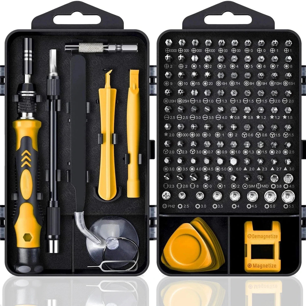 Professional 115-in-1 Precision Screwdriver Kit, Magnetic Phillips Screwdriver Bits with Extension, for Watch and Electronics Repair