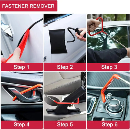 21/18PCS Car Door Tool Kit Inflatable Air Pump Auto Window Door Opening Tool Long Reach Grabber Kits with Carrying Bag