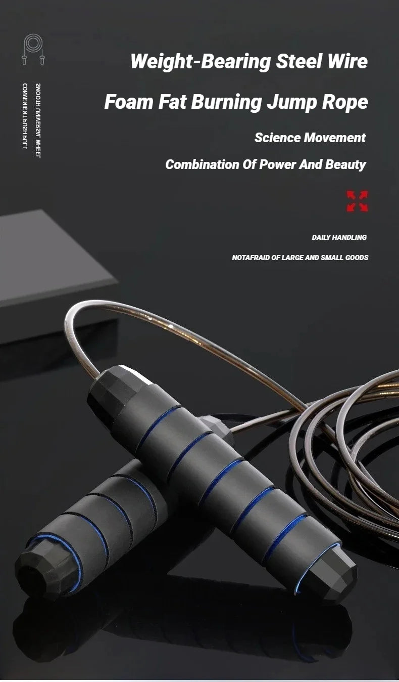 The New Jump Rope Steel Wire Skipping Exercise Adjustable Jumping Fitness Workout Training Home Sport Equipment Tangle-Free