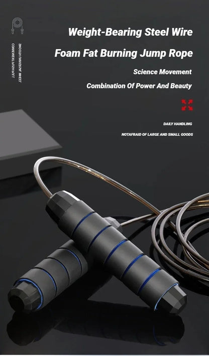 The New Jump Rope Steel Wire Skipping Exercise Adjustable Jumping Fitness Workout Training Home Sport Equipment Tangle-Free