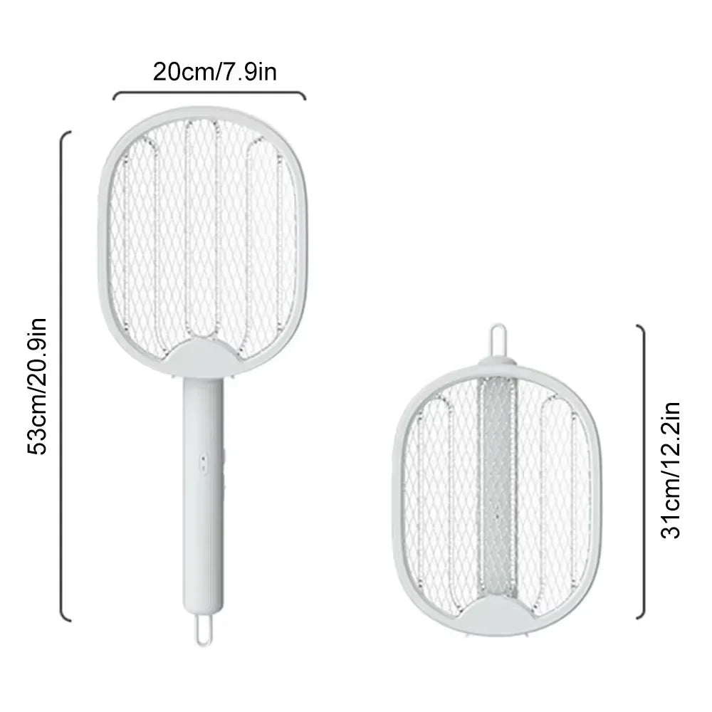 Foldable Electric Mosquito Swatter Mosquito Killer with UV Light USB Rechargeable Electric Bug Zapper Fly Bat Insect Swatter