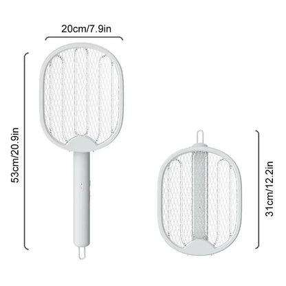 Foldable Electric Mosquito Swatter Mosquito Killer with UV Light USB Rechargeable Electric Bug Zapper Fly Bat Insect Swatter