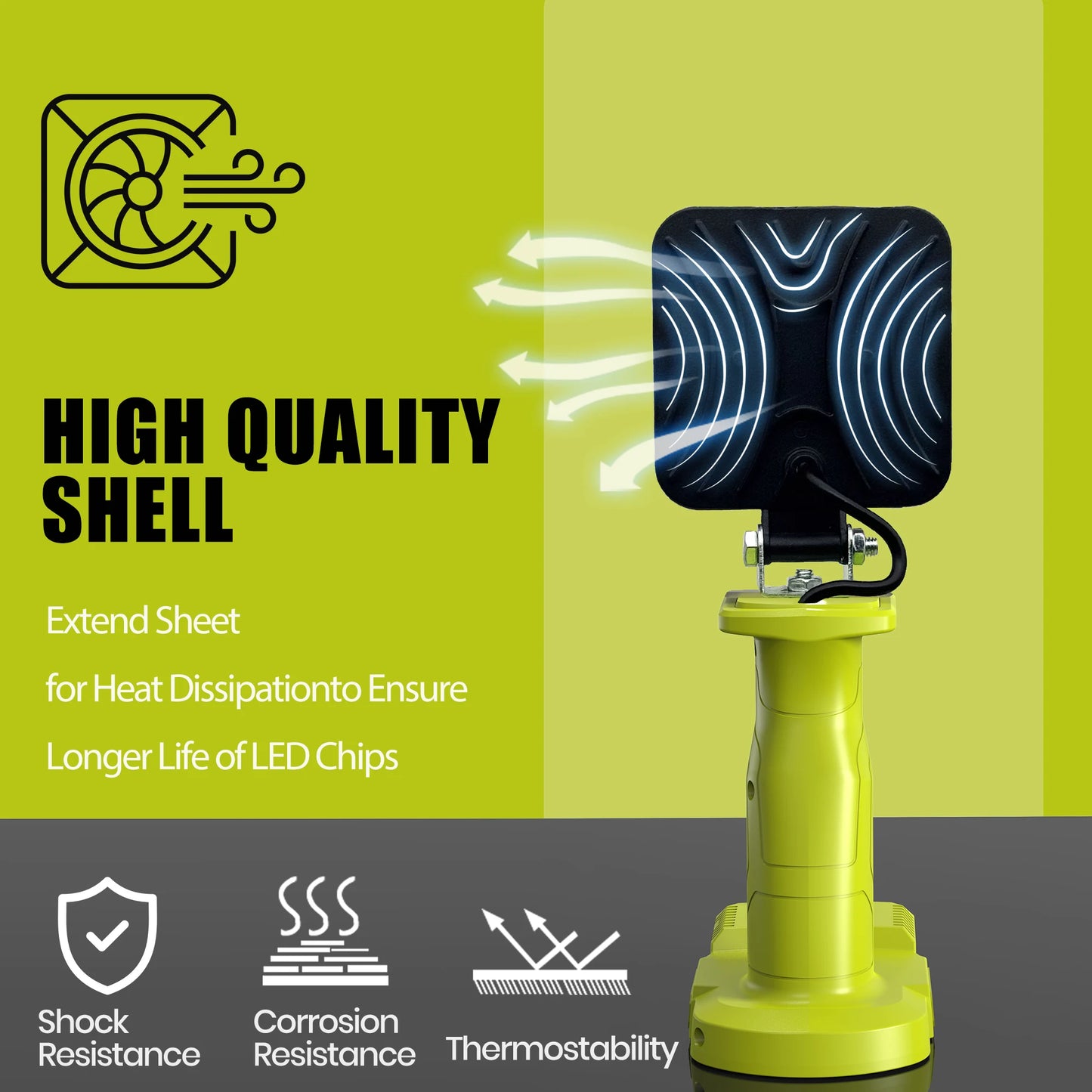 Piezas de herramientas eléctricas para Makita, DeWalt, Bosch, Milwaukee, Ryobi, linterna con batería de litio, luz de trabajo, lámpara de Camping