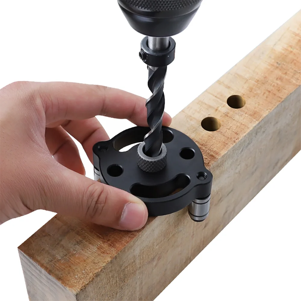 Kit de guía para espigado autocentrante - Guía de taladrado manual para orificios rectos y uniones de madera | Herramienta de carpintería de 3-10 mm para muebles de bricolaje