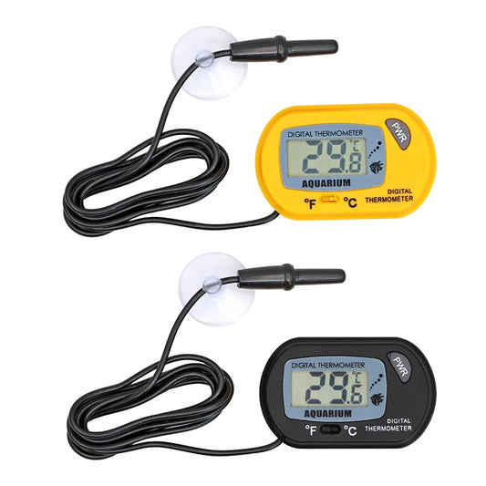 Fish Tank Thermometer LCD Digital Aquarium Water Temperature Meter Aquarium Temp Detector Fish Alarm Pet Supplies Tool Aquatic
