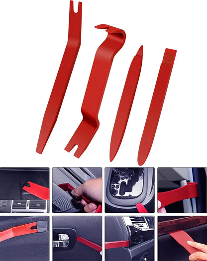 Car Interior Removal Kit - Easy To Pry Fasteners -Non-Scratch Remove Door Clips And Audio Instrument Panel