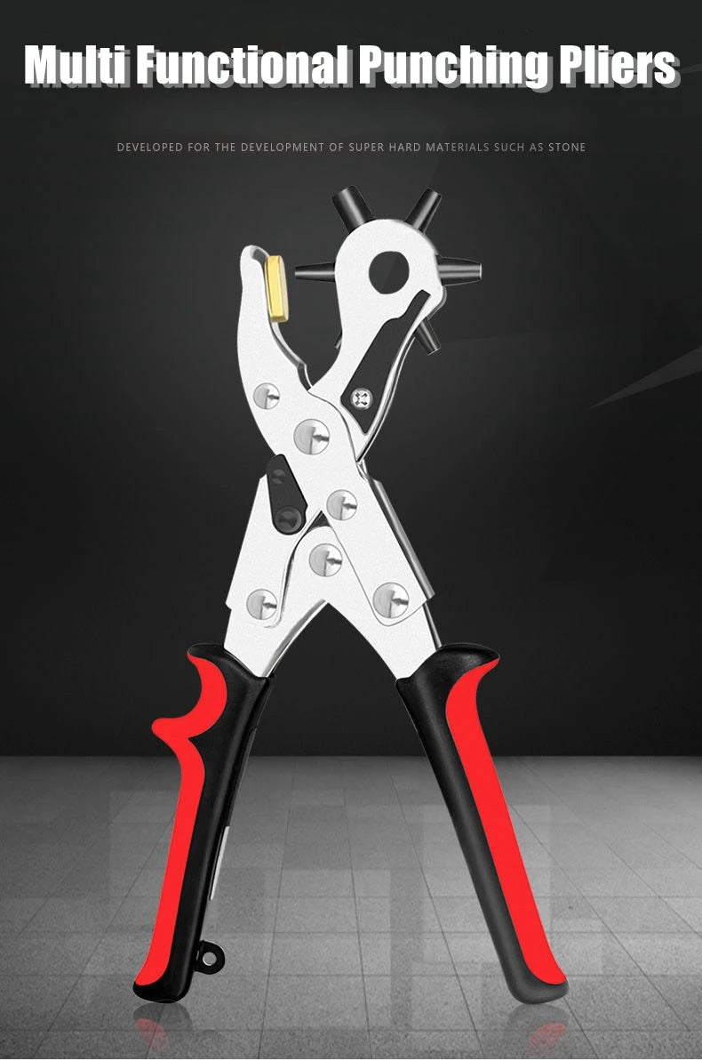 Multi-functional Punch Pliers Round Hole Oval Hole DIY Tool Watchband Strap Household Leathercraft Leather Belt Hole Punch Plier