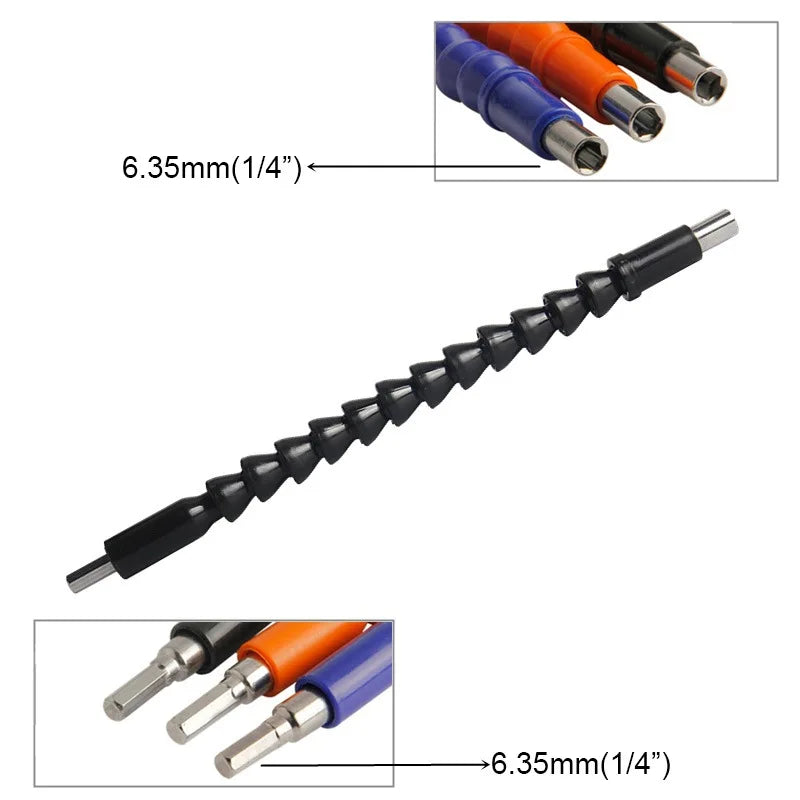 Destornillador curvo de 295mm y 360 grados, adaptador Universal, varilla de extensión, broca, eje Flexible, taladro manual eléctrico, herramienta eléctrica, 1 ud.