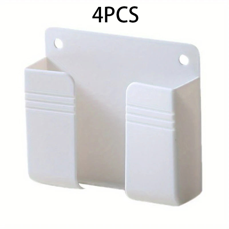 4/2/1 PCS No Drill Adhesive Wall Storage Box For Storing TV And Air Conditioner Remotes Bedside Phone Charging And Display Stand