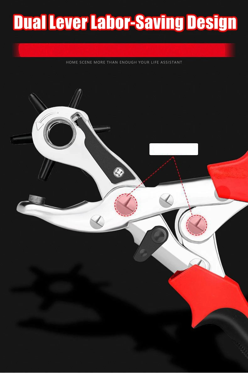 Multi-functional Punch Pliers Round Hole Oval Hole DIY Tool Watchband Strap Household Leathercraft Leather Belt Hole Punch Plier