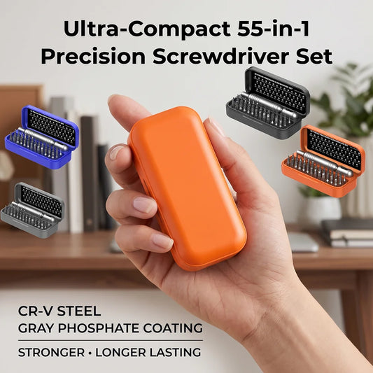 CRV Mini Precision Screwdriver Set 55PCS Torx Hex Phillips Bits for iPhone Xiaomi MacBook Tablet PC Switch Camera DIY Tool Gift