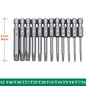 11 PCS T6-T40 Torx Security Bit Set S2 Steel Magnetic Star Screwdriver Set for Shark Vacuum 50/100mm