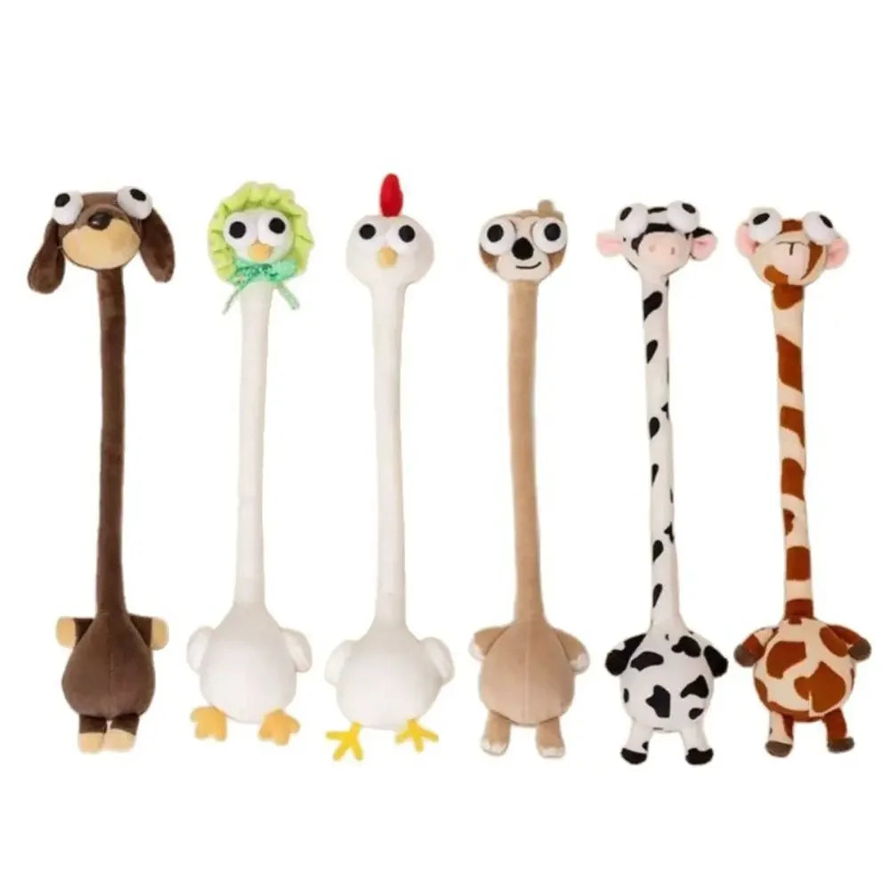 Llavero de Peluche de Pollo de Cuello Largo con Diseño Divertido, Color Blanco, Estilo Lindo, Colgante de Jirafa para Bolso, 40CM, Regalo Creativo