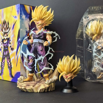 Figura de acción de Bz Dragon Ball Super Saiyan 2 Gohan, estatua coleccionable de Anime, adorno de escritorio, modelo de Pvc para coleccionistas de Anime