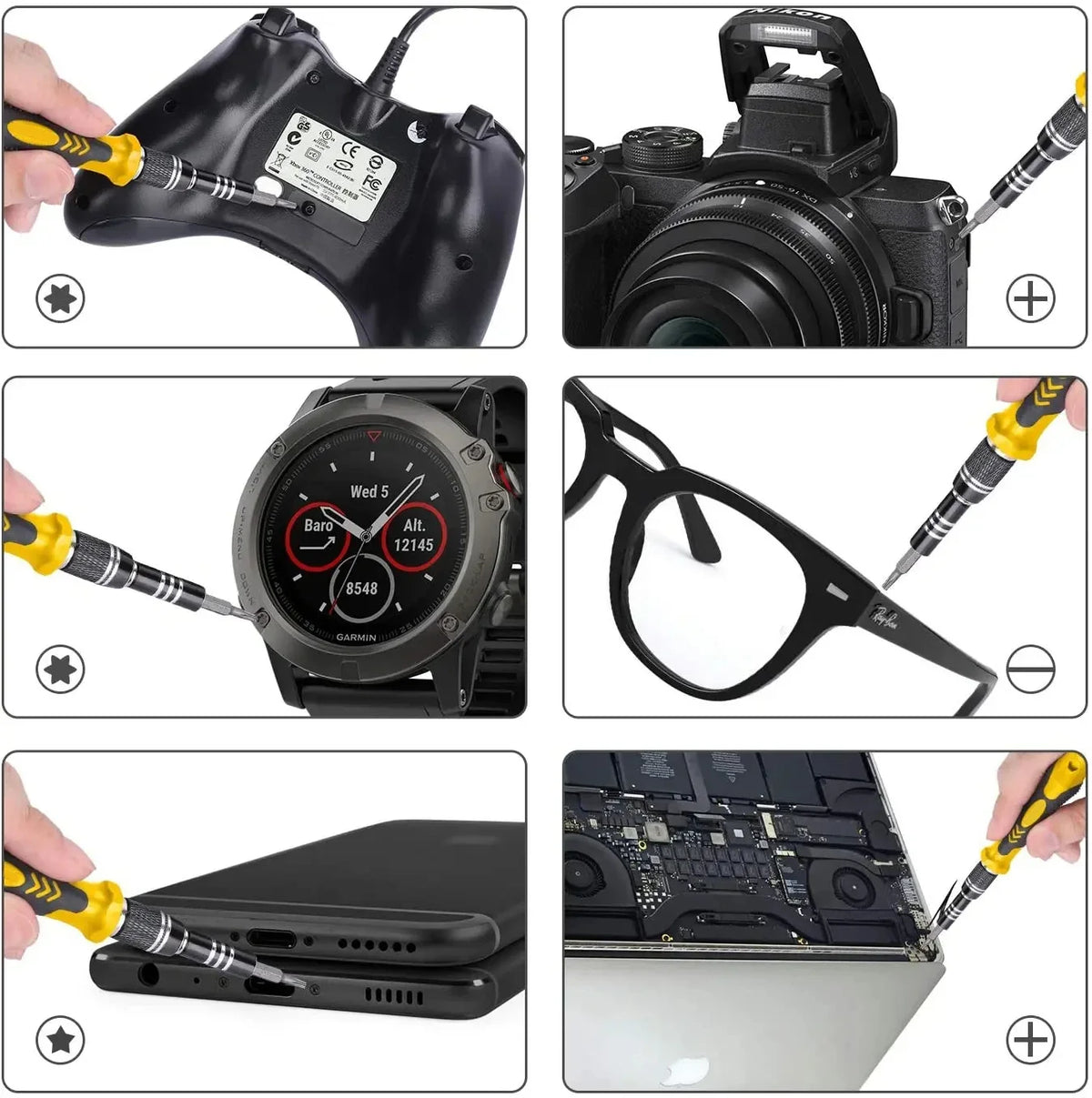 Professional 115-in-1 Precision Screwdriver Kit, Magnetic Phillips Screwdriver Bits with Extension, for Watch and Electronics Repair