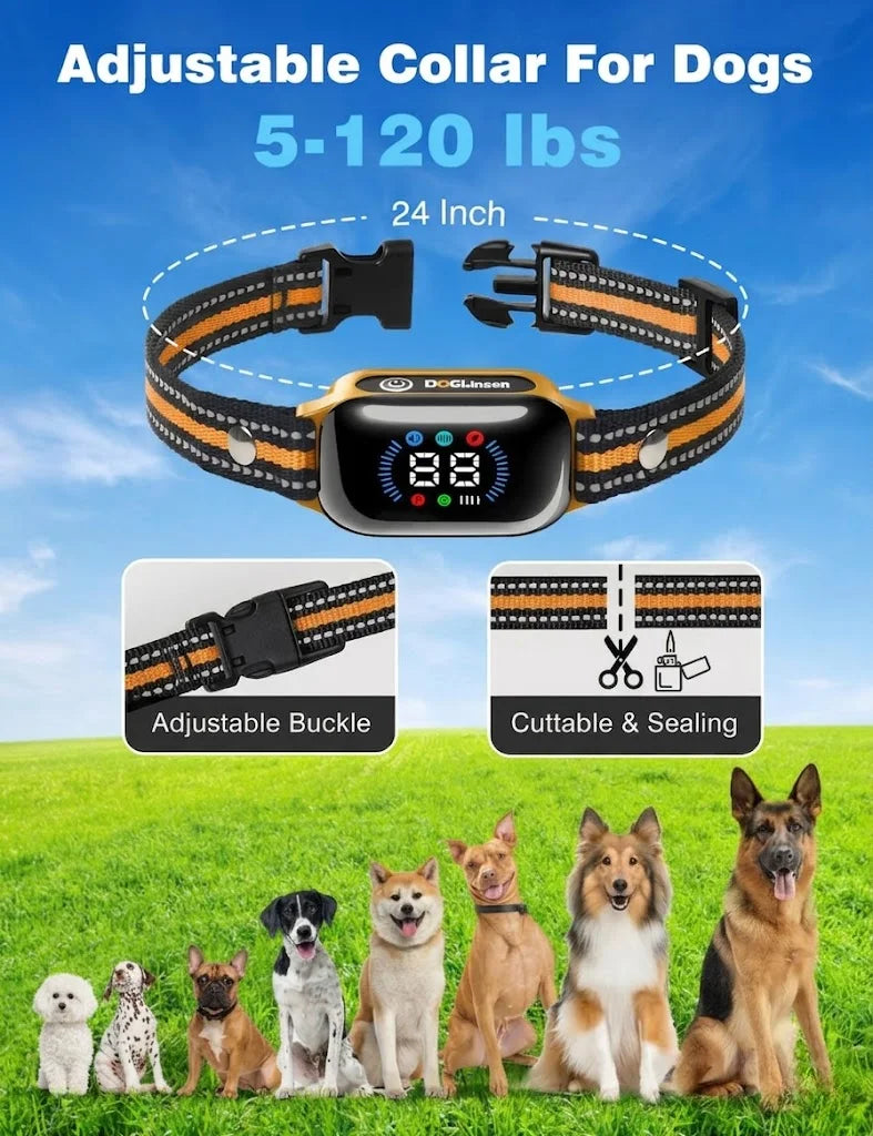 Collar inteligente 2 en 1 antiladridos y de descarga automática para perros de todos los tamaños, collar eléctrico con control remoto de 3300 pies, collar de adiestramiento para perros resistente al agua IPX7