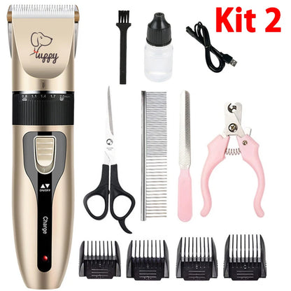 Electric Pet Clipper Grooming Kit for Dogs, Rechargeable Trimmer for Cat Hair Removal, Professional Grooming Set