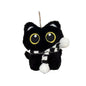 Lindo Llavero de Gato Negro de Peluche, Colgante de Dibujos Animados, Llavero Decorativo, Accesorio para Mochila, Regalo