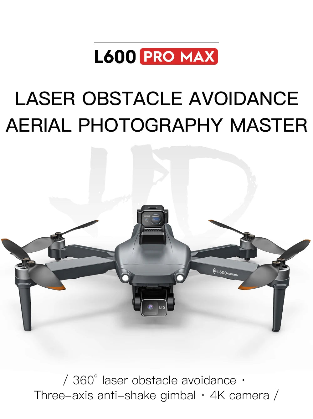 Dron L600 PRO / L600 PRO MAX 4K Profesional HD con Cámaras Duales, Gimbal de 3 Ejes, WIFI 5G, Sin Escobillas, con Evitación de Obstáculos y Seguridad