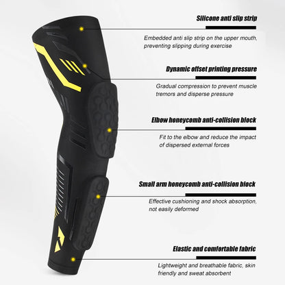 1 Pcs Sports Padded Arm Sleeve Protective Compression Elbow Pad for Basketball, Football, Volleyball, Soccer, and Gym Sport Arm Guards Home