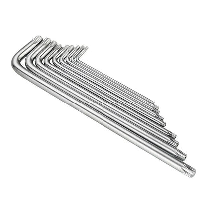 9Pcs L Type Double-End Screwdriver Hex Allen Key Set Torx Wrench Screwdriver Bits Star Spanner Key Hand Tools