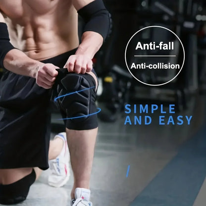 Rodilleras profesionales para hombres y mujeres, rodillera con esponja gruesa que absorbe los golpes, soporte para rodilla y codos, 2 uds.